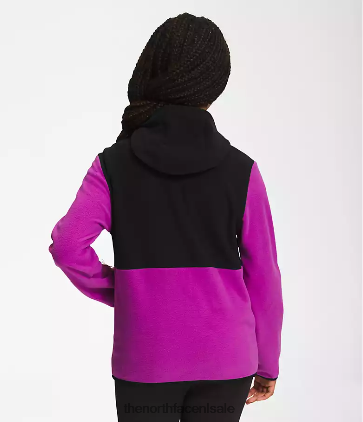 kinderen Gletsjerjack met capuchon en volledige ritssluiting The North Face P464ZN524 kleding paarse cactusbloem