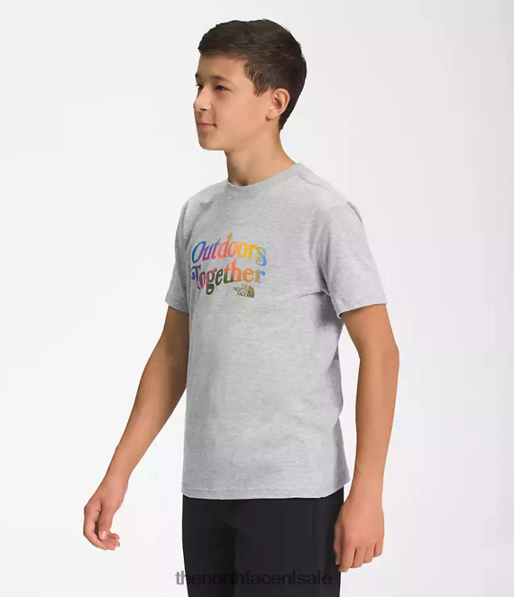 kinderen Grafisch T-shirt met korte mouwen The North Face P464ZN1059 kleding tnf lichtgrijs gemêleerd/super sonic blauw