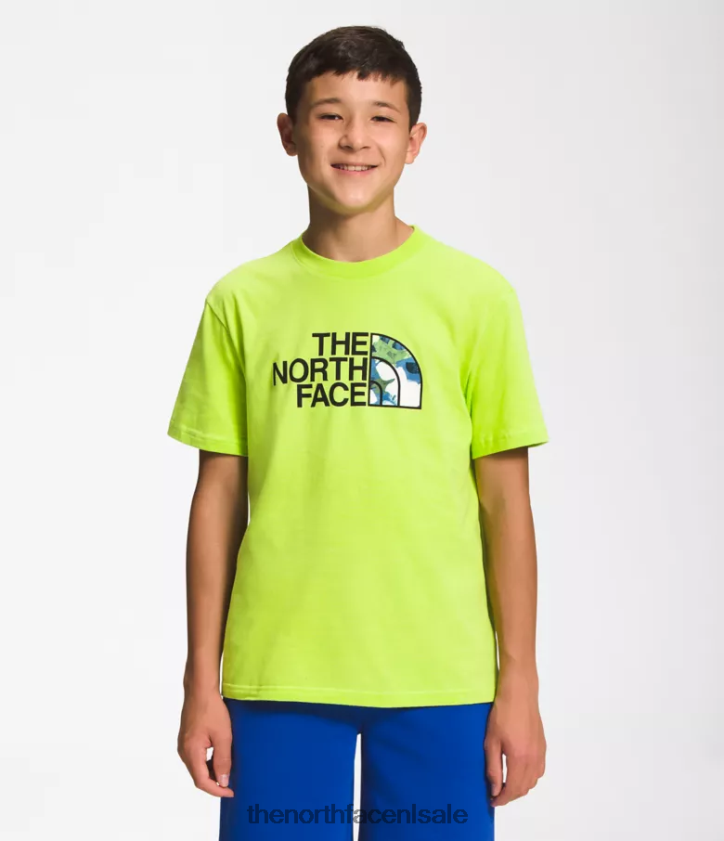 kinderen Grafisch T-shirt met korte mouwen The North Face P464ZN1060 kleding led geel/tnf zwart/top marine