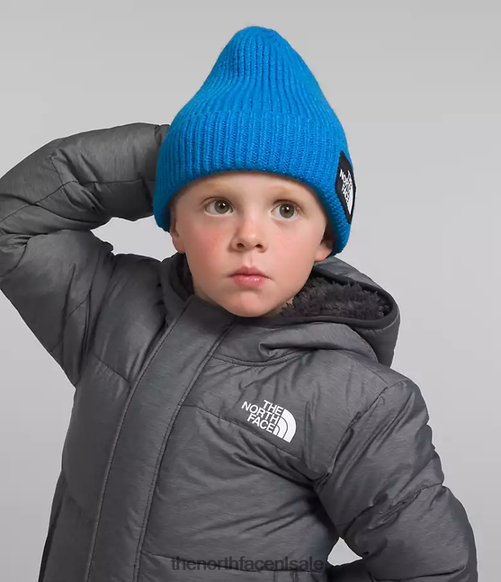 kinderen Muts met tnf box-logo en manchetten The North Face P464ZN77 accessoire optisch blauw