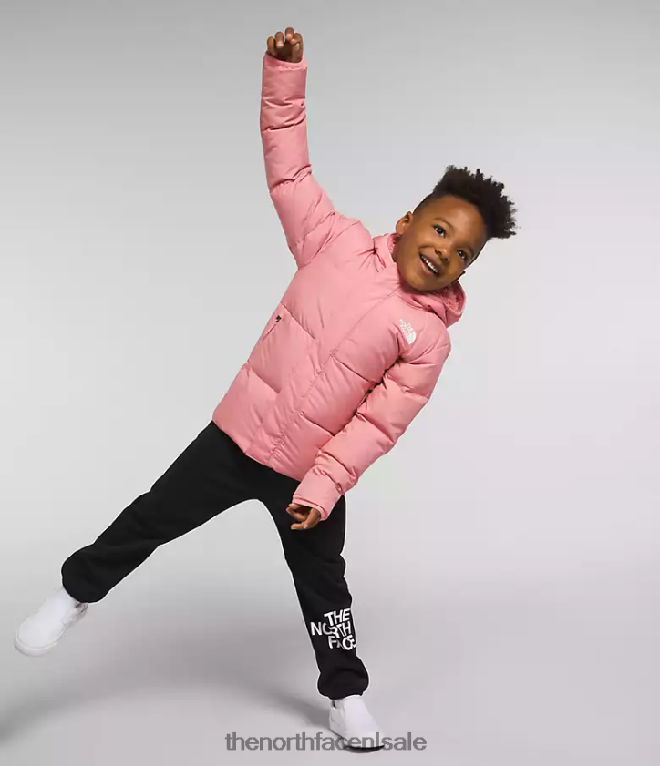 kinderen North-down jas met capuchon The North Face P464ZN862 kleding schaduwrijke roos