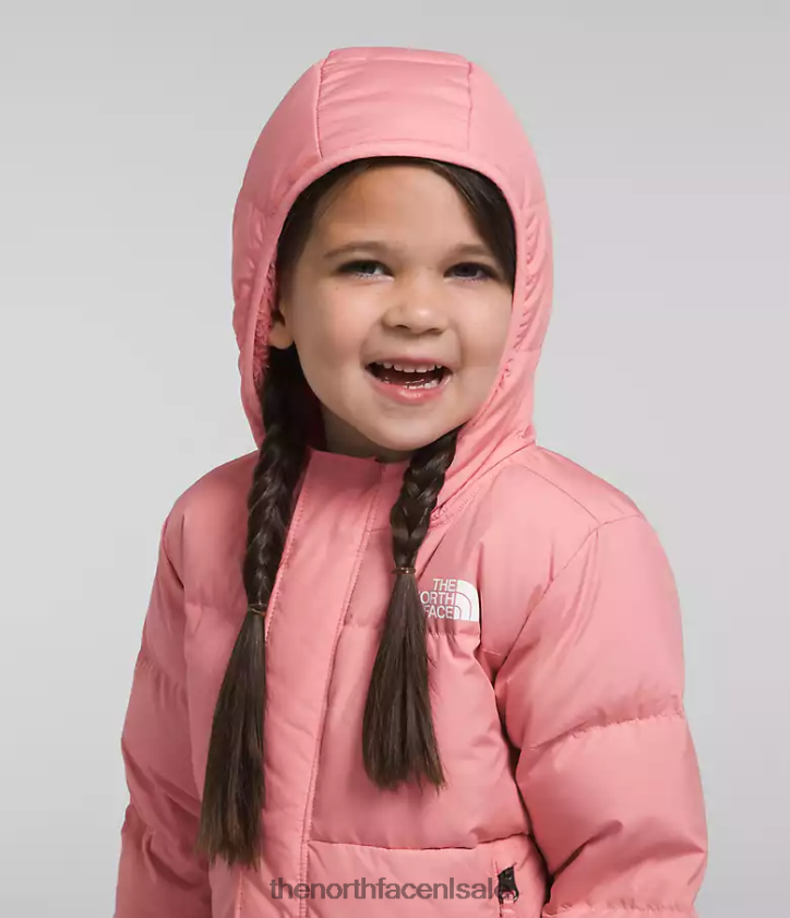 kinderen North-down jas met capuchon The North Face P464ZN862 kleding schaduwrijke roos