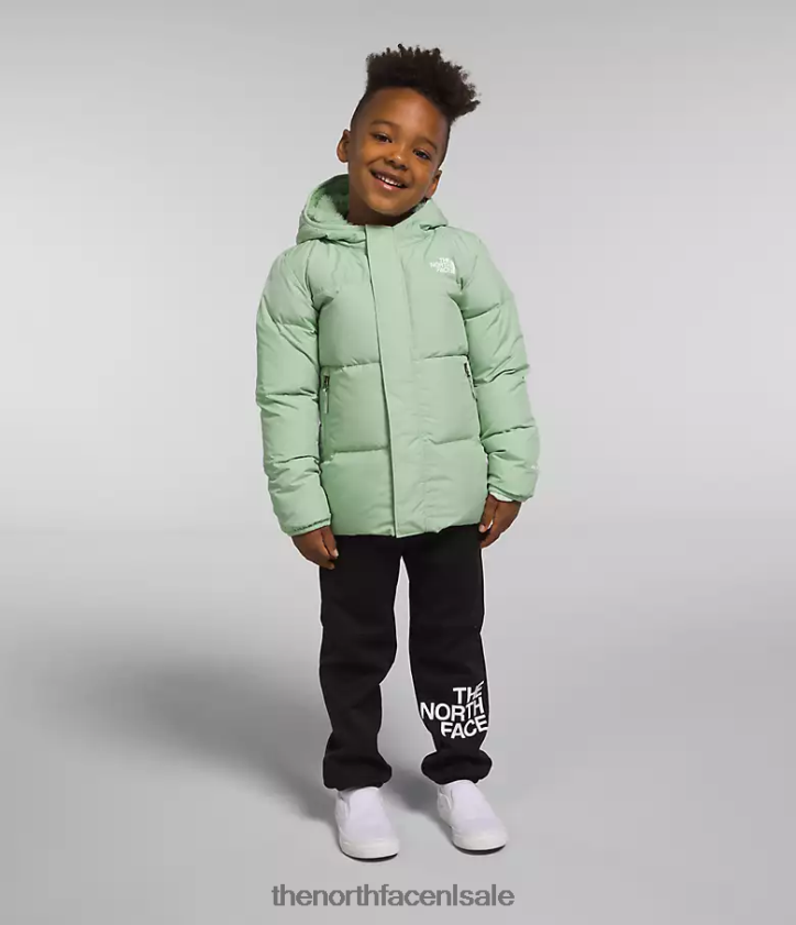 kinderen North-down jas met capuchon The North Face P464ZN864 kleding mistige salie