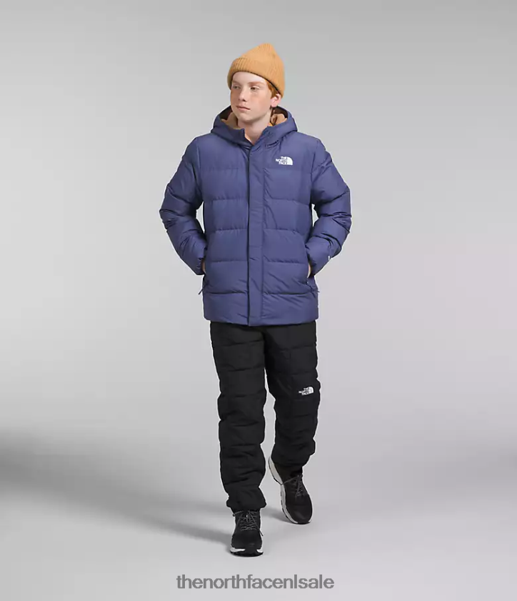 kinderen North-down parka met fleecevoering The North Face P464ZN688 kleding grot blauw