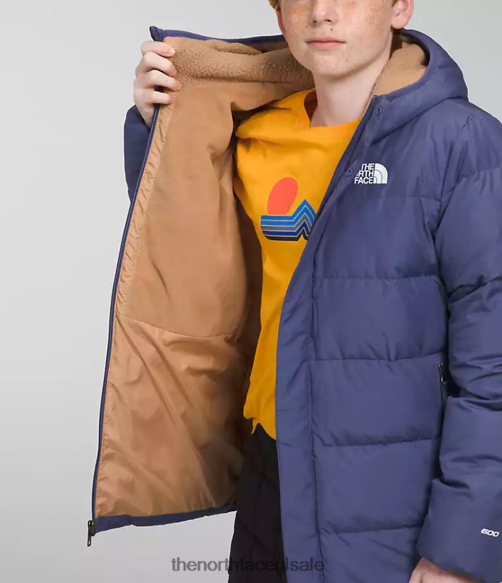 kinderen North-down parka met fleecevoering The North Face P464ZN688 kleding grot blauw