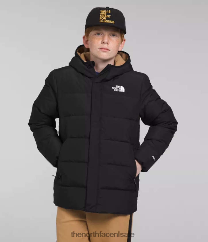 kinderen North-down parka met fleecevoering The North Face P464ZN689 kleding tn zwart