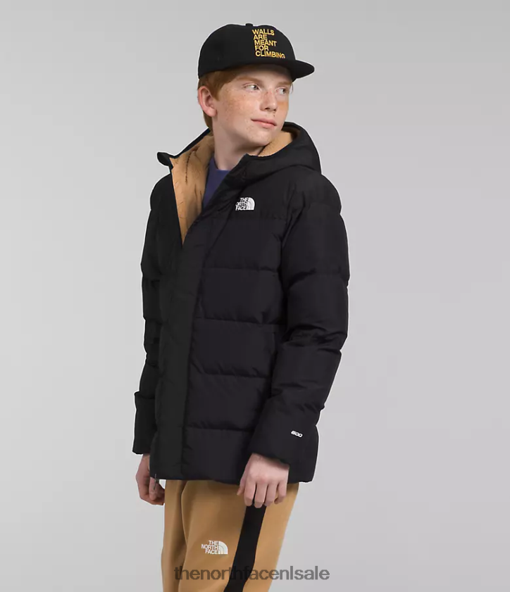 kinderen North-down parka met fleecevoering The North Face P464ZN689 kleding tn zwart