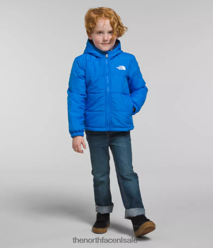 kinderen Omkeerbaar MT Chimbo jack met capuchon en volledige ritssluiting The North Face P464ZN635 kleding optisch blauw