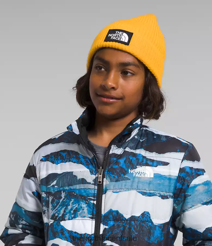 kinderen Omkeerbaar MT Chimbo jack met capuchon en volledige ritssluiting The North Face P464ZN80 kleding optische blauwe bergtraverseprint