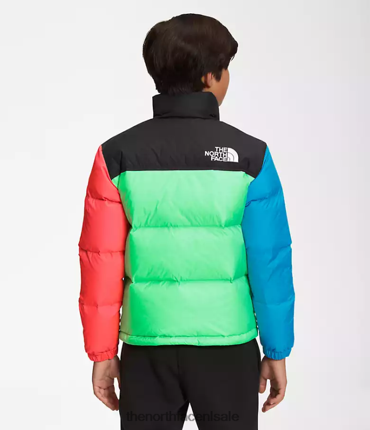 kinderen Retro nuptse jasje uit 1996 The North Face P464ZN340 kleding chlorofyl groen