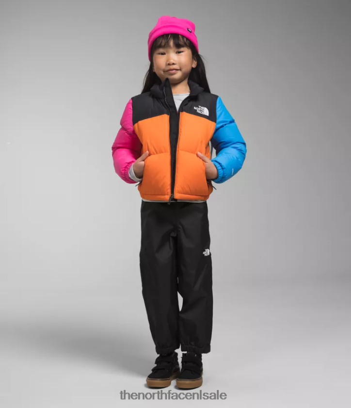 kinderen Retro nuptse jasje uit 1996 The North Face P464ZN530 kleding mandarijn-