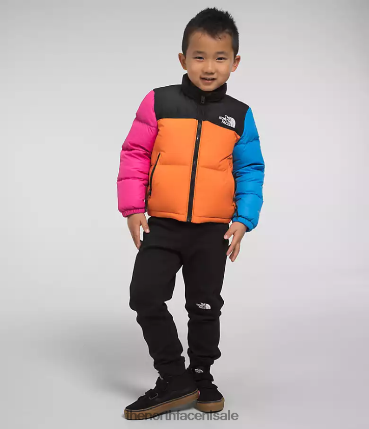 kinderen Retro nuptse jasje uit 1996 The North Face P464ZN530 kleding mandarijn-