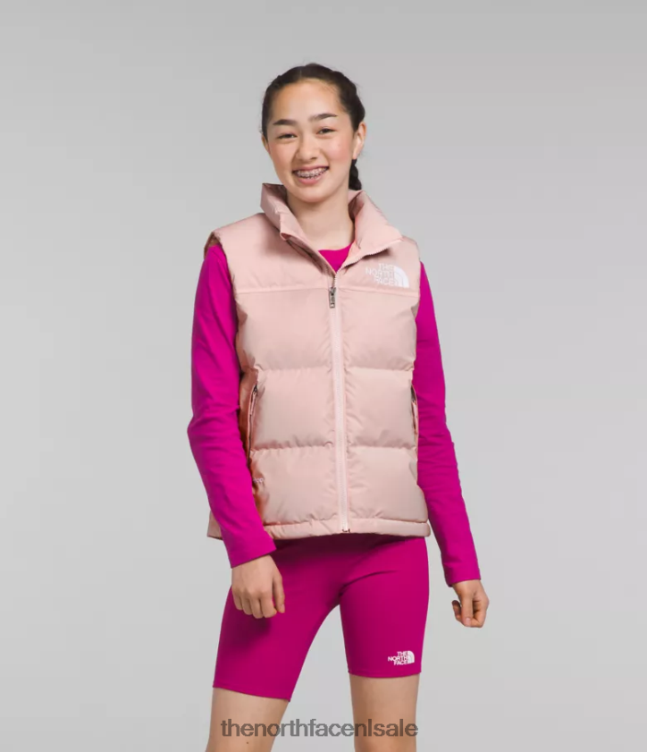 kinderen Retro nuptse-vest uit 1996 The North Face P464ZN188 kleding roze mos