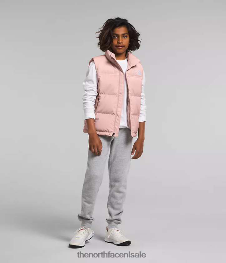 kinderen Retro nuptse-vest uit 1996 The North Face P464ZN188 kleding roze mos