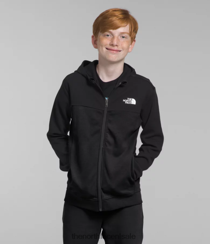 kinderen Tnf tech-hoodie met volledige ritssluiting The North Face P464ZN525 kleding tn zwart