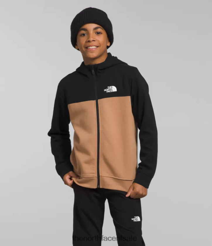 kinderen Tnf tech-hoodie met volledige ritssluiting The North Face P464ZN526 kleding amandelboter