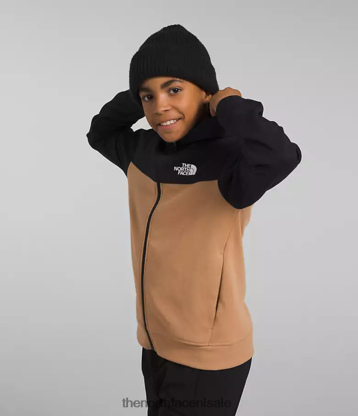 kinderen Tnf tech-hoodie met volledige ritssluiting The North Face P464ZN526 kleding amandelboter