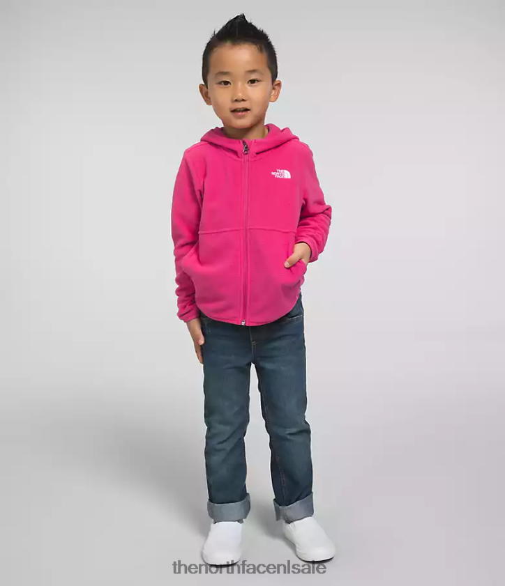 kinderen gletsjerhoodie met volledige ritssluiting The North Face P464ZN692 kleding Dhr roze