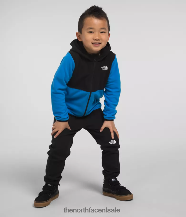 kinderen gletsjerhoodie met volledige ritssluiting The North Face P464ZN693 kleding optisch blauw