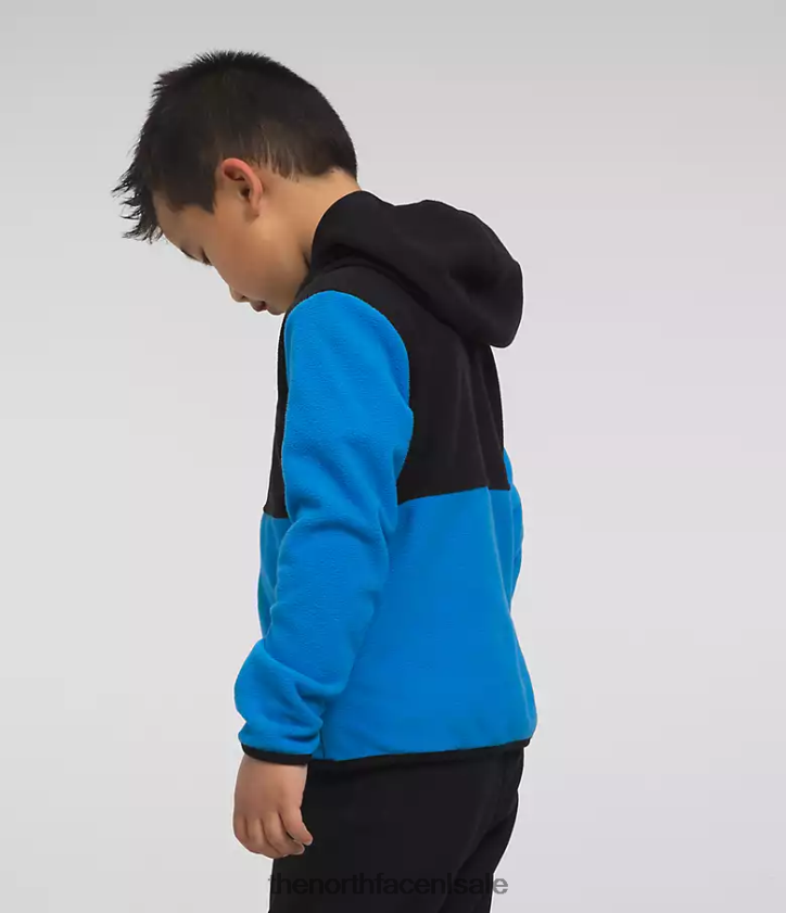 kinderen gletsjerhoodie met volledige ritssluiting The North Face P464ZN693 kleding optisch blauw