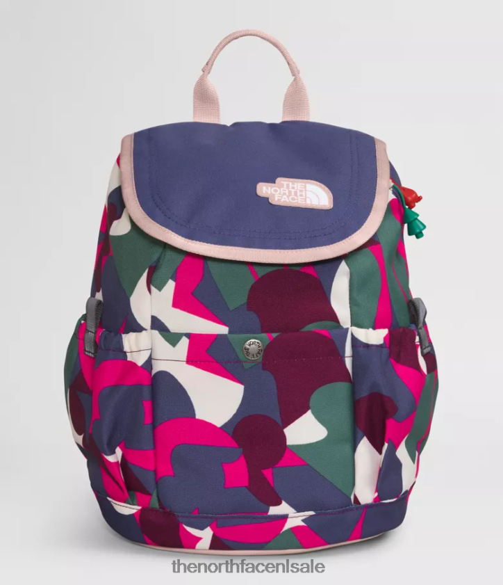 kinderen mini-ontdekkingsrugzak voor jongeren The North Face P464ZN397 accessoire Dhr roze grote abstracte print/grotblauw