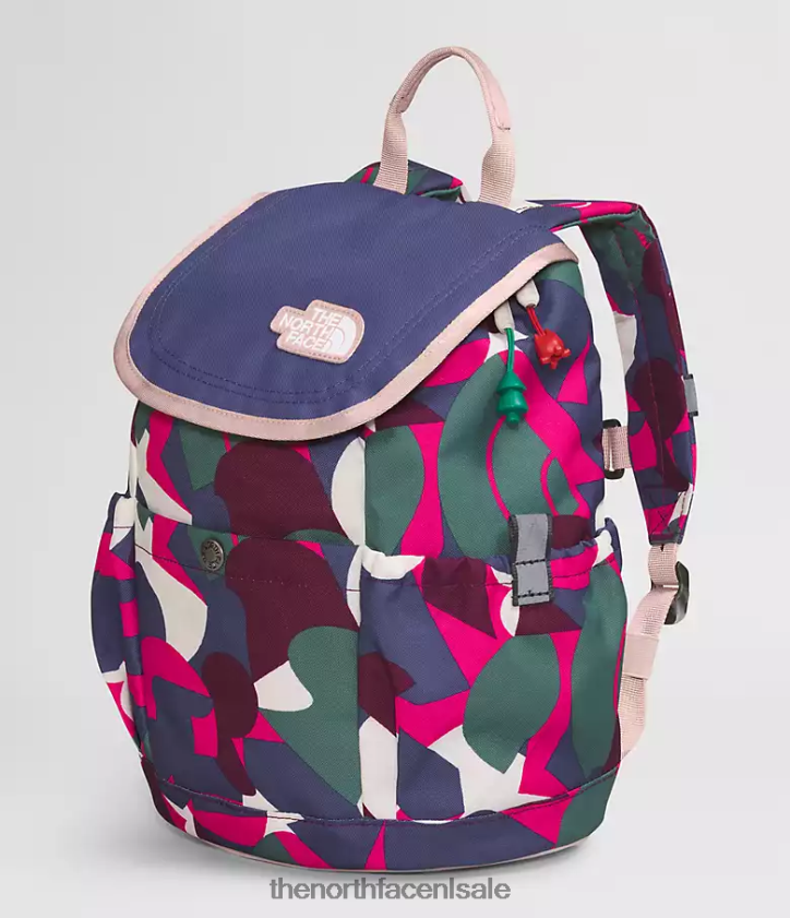 kinderen mini-ontdekkingsrugzak voor jongeren The North Face P464ZN397 accessoire Dhr roze grote abstracte print/grotblauw