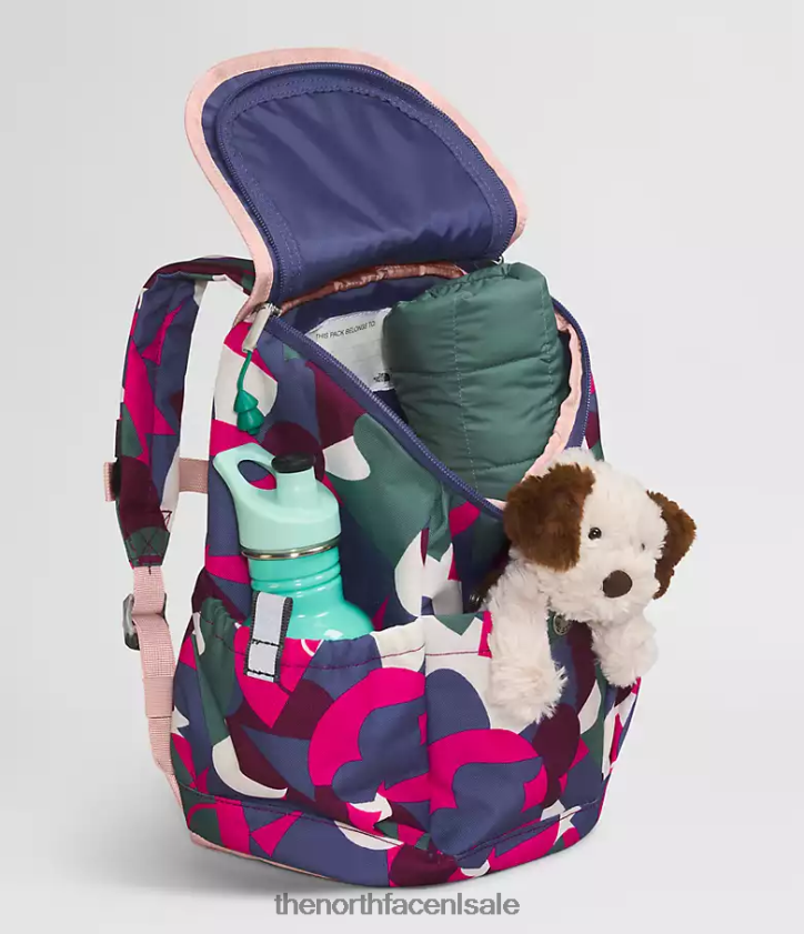 kinderen mini-ontdekkingsrugzak voor jongeren The North Face P464ZN397 accessoire Dhr roze grote abstracte print/grotblauw