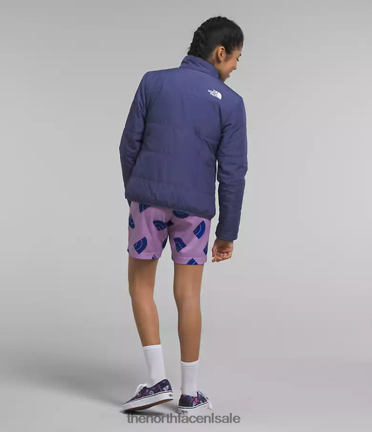 kinderen omkeerbaar mosknopjasje The North Face P464ZN1151 kleding grot blauw