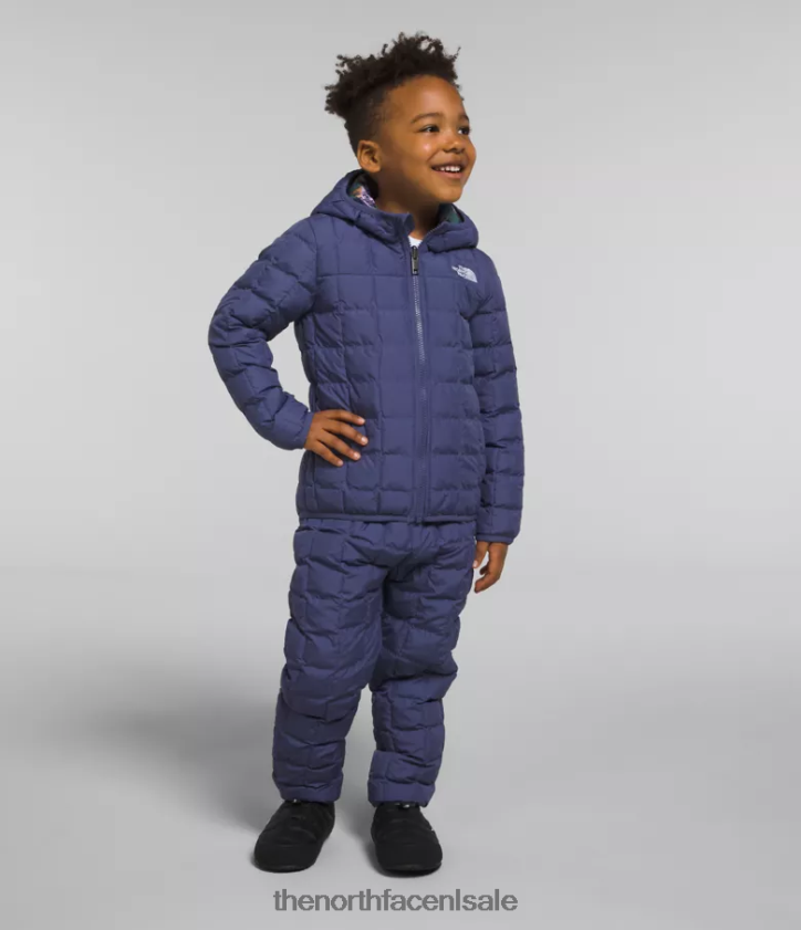 kinderen omkeerbaar thermoballjack met capuchon The North Face P464ZN1237 kleding grot blauw