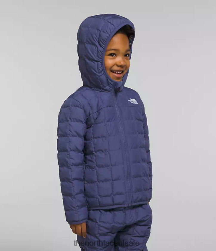 kinderen omkeerbaar thermoballjack met capuchon The North Face P464ZN1237 kleding grot blauw