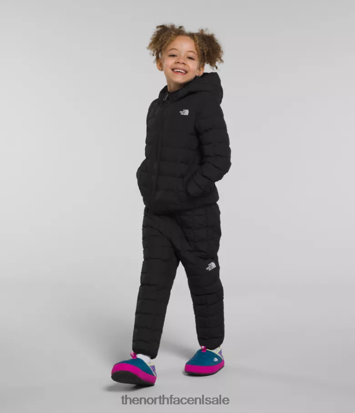 kinderen omkeerbaar thermoballjack met capuchon The North Face P464ZN1238 kleding tn zwart