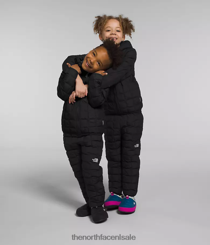 kinderen omkeerbaar thermoballjack met capuchon The North Face P464ZN1238 kleding tn zwart
