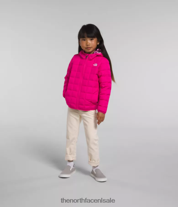 kinderen omkeerbaar thermoballjack met capuchon The North Face P464ZN1239 kleding Dhr roze
