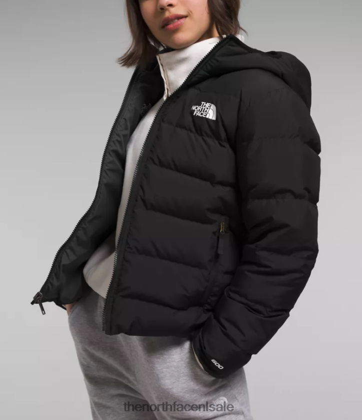 kinderen omkeerbare North-down jas met capuchon The North Face P464ZN627 kleding tn zwart