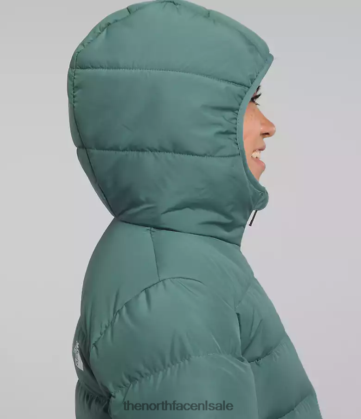 kinderen omkeerbare North-down jas met capuchon The North Face P464ZN628 kleding donkere salie