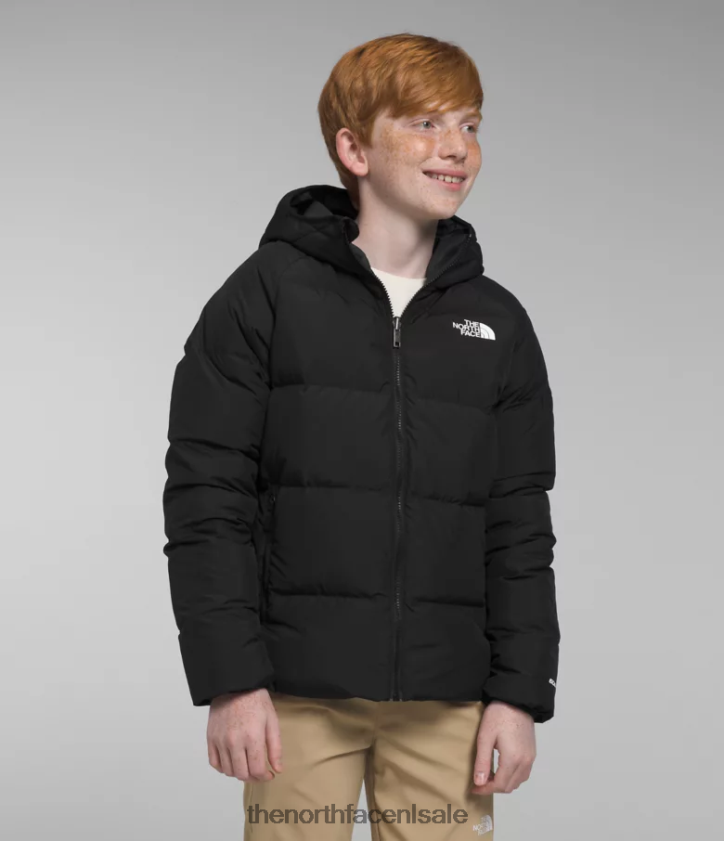 kinderen omkeerbare North-down jas met capuchon The North Face P464ZN818 kleding tn zwart