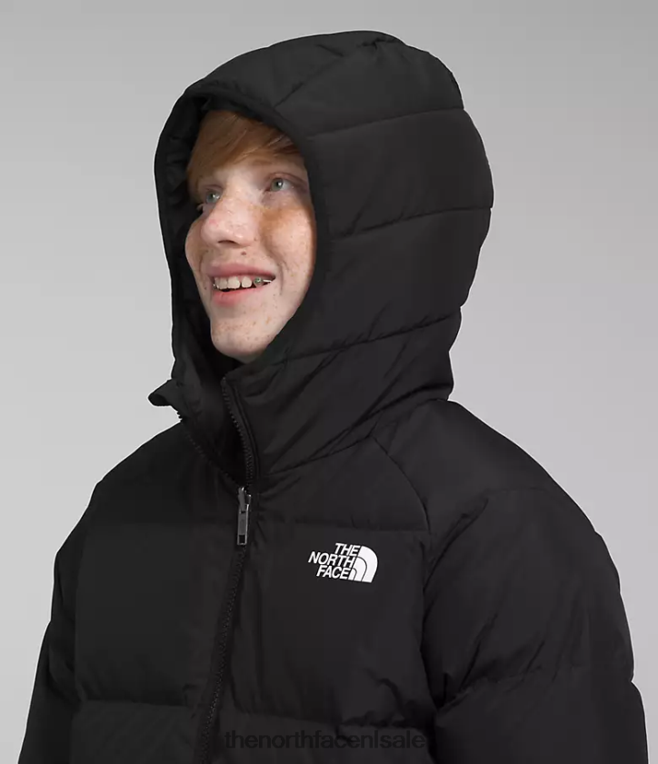 kinderen omkeerbare North-down jas met capuchon The North Face P464ZN818 kleding tn zwart