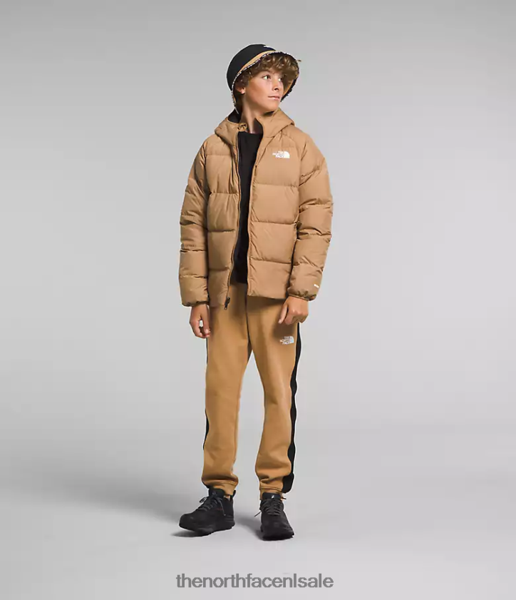 kinderen omkeerbare North-down jas met capuchon The North Face P464ZN819 kleding amandelboter