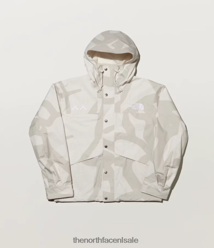 unisex Tnf x Kaws retro bergjas uit 1986 The North Face P464ZN52 kleding kw maanlicht ivoor 86 mtn print