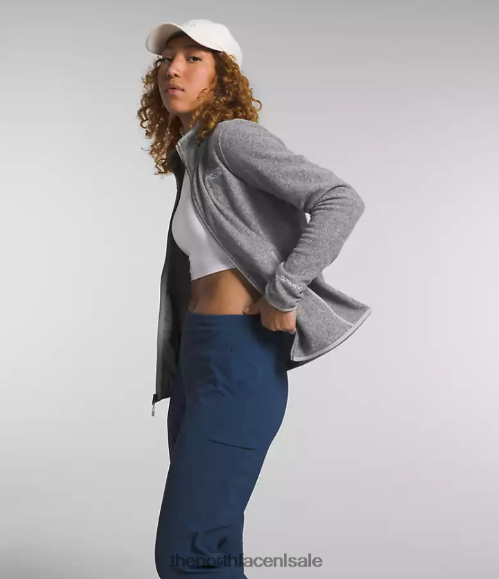 vrouwen Alpine Polartec 100-jas The North Face P464ZN1014 kleding tnf middengrijs gemêleerd