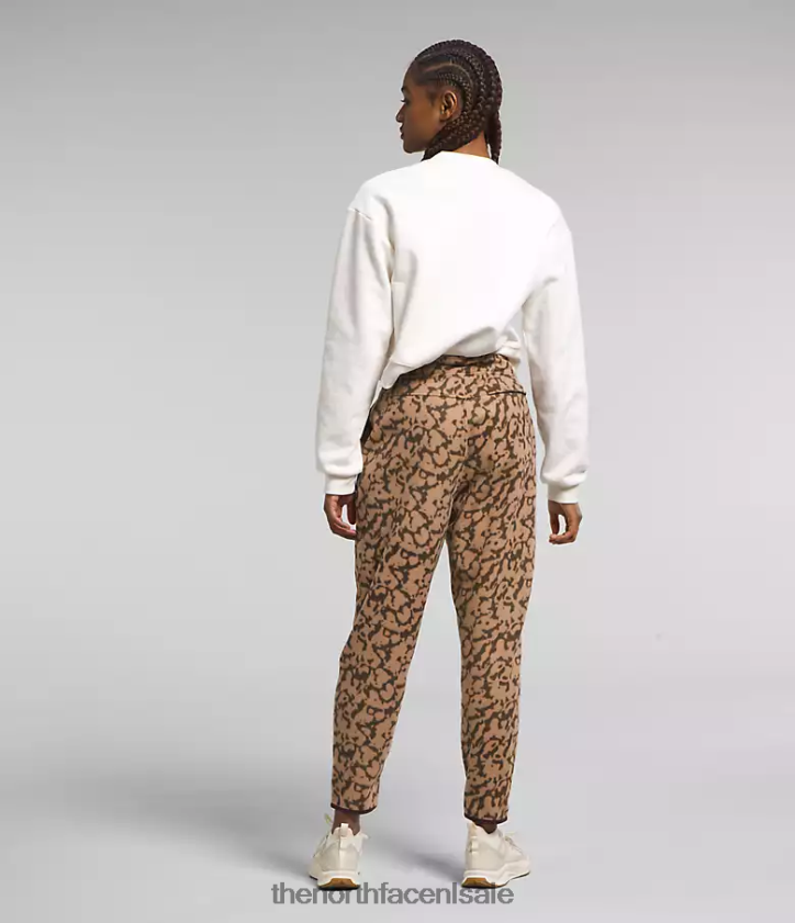 vrouwen Alpine polartec 100 broek The North Face P464ZN844 kleding grafische kleurstofprint met amandelboter