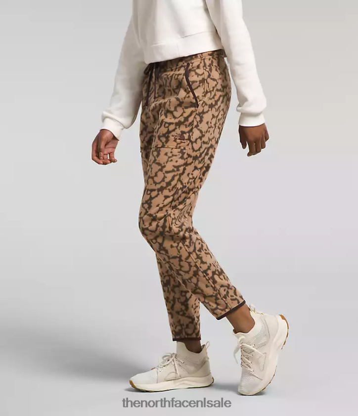 vrouwen Alpine polartec 100 broek The North Face P464ZN844 kleding grafische kleurstofprint met amandelboter