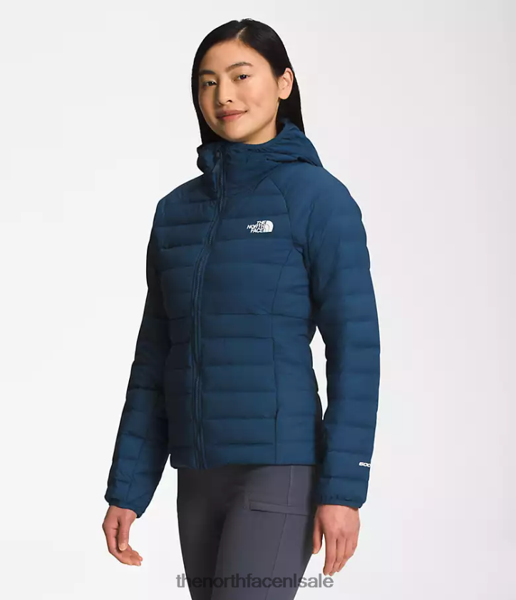 vrouwen Belleview stretch-down hoodie The North Face P464ZN670 kleding schaduwrijk blauw