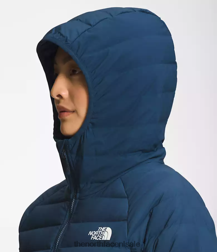 vrouwen Belleview stretch-down hoodie The North Face P464ZN670 kleding schaduwrijk blauw