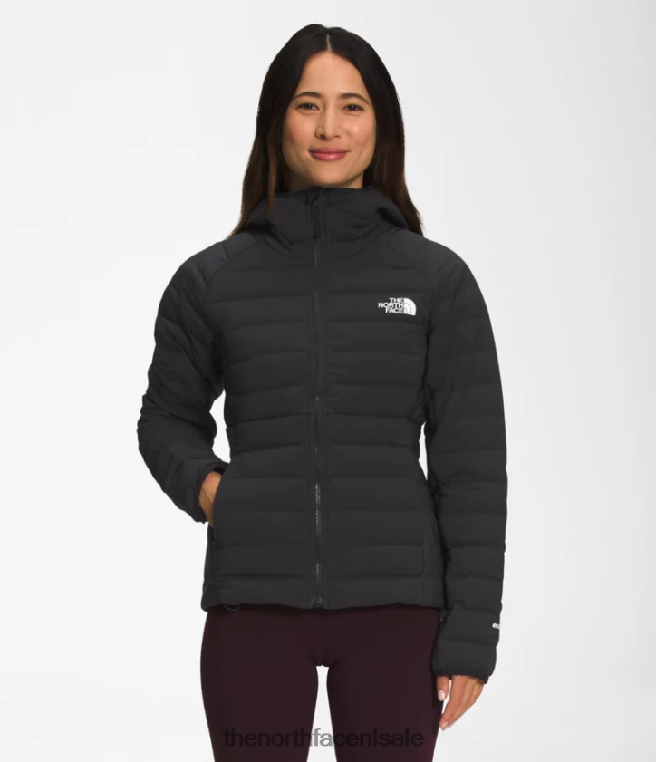 vrouwen Belleview stretch-down hoodie The North Face P464ZN671 kleding tn zwart