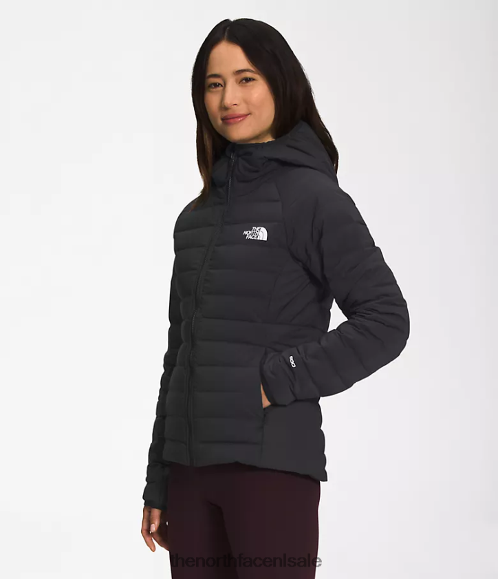 vrouwen Belleview stretch-down hoodie The North Face P464ZN671 kleding tn zwart
