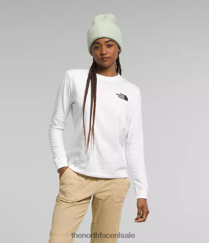 vrouwen Box NSE T-shirt met lange mouwen The North Face P464ZN678 kleding tnf wit/tnf zwart