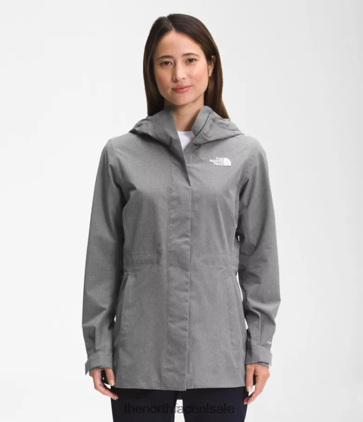 vrouwen City Breeze regenjas The North Face P464ZN1227 kleding tnf middengrijs gemêleerd