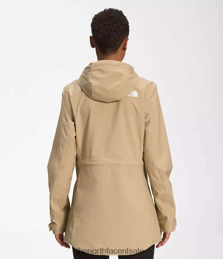 vrouwen City Breeze regenjas The North Face P464ZN1228 kleding kaki steen