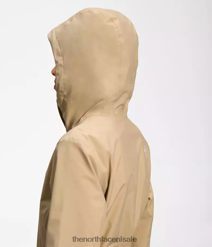 vrouwen City Breeze regenjas The North Face P464ZN1228 kleding kaki steen